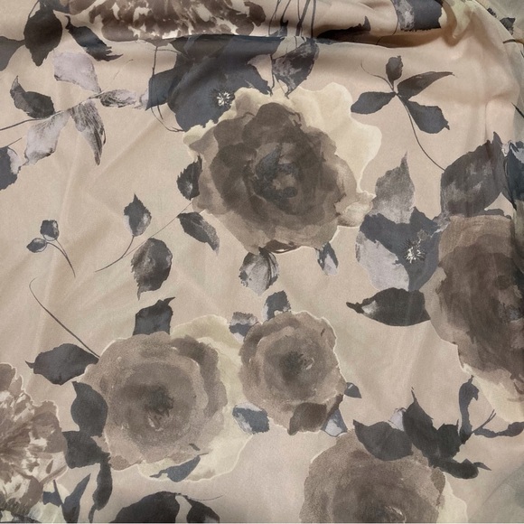 sawyer Chiffon Babydoll Style Dress in Muted Floral Print | Ruffle Hem - Picture 14 of 14